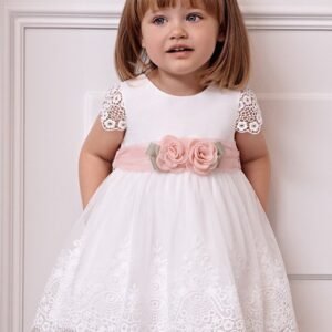 vestido ceremonia bebé m/c guipur abel y lula