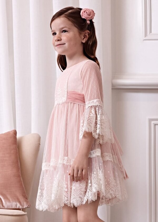 vestido media manga tul plumeti niña Abel y Lula - Imagen 2