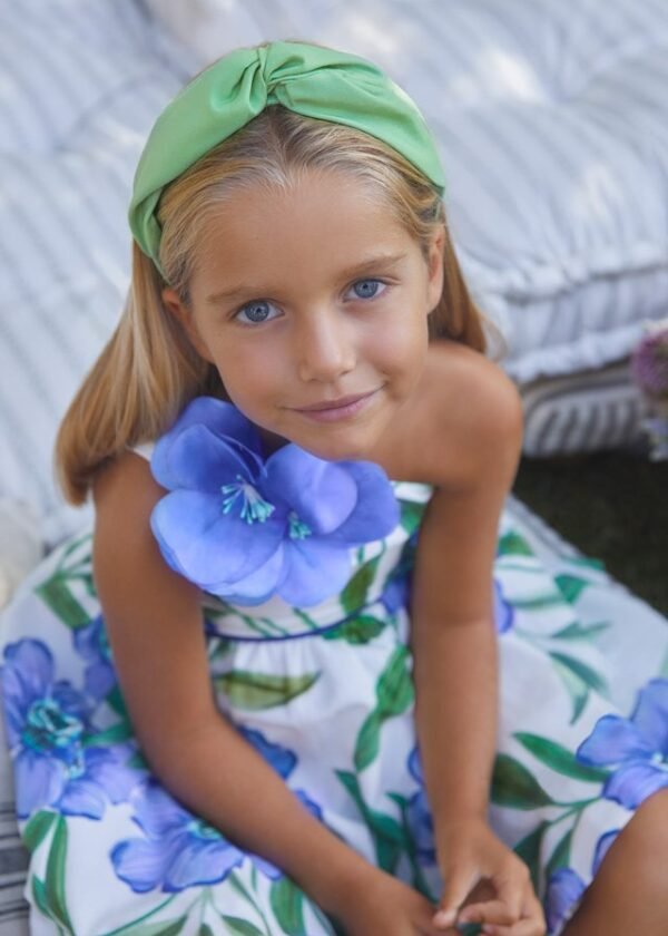 vestido lino estampado ceremonia niña Abel y Lula