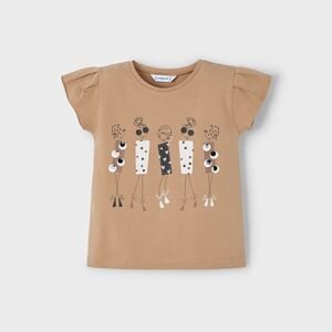 camiseta manga corta niñas canela mini niña Mayoral