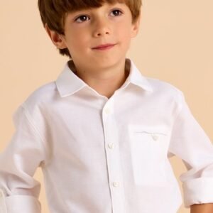 camisa blanca m/l lino mini niño Mayoral