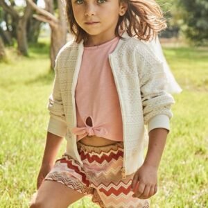 conjunto pantalón corto zig zag mini niña Mayoral