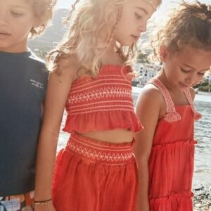 conjunto short nido de abeja mini niña Mayoral