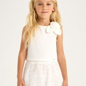 conjunto falda globo crudo mini niña Mayoral