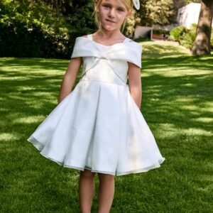 vestido lazada organza ceremonia Abel y Lula