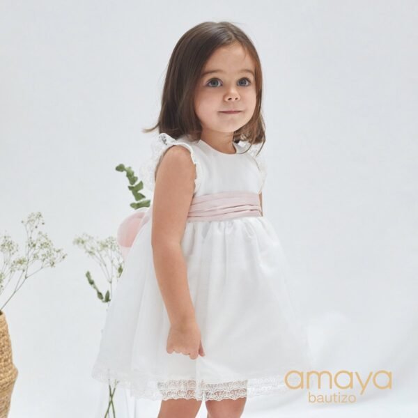 vestido bautizo bebé 582106 Amaya - Imagen 2
