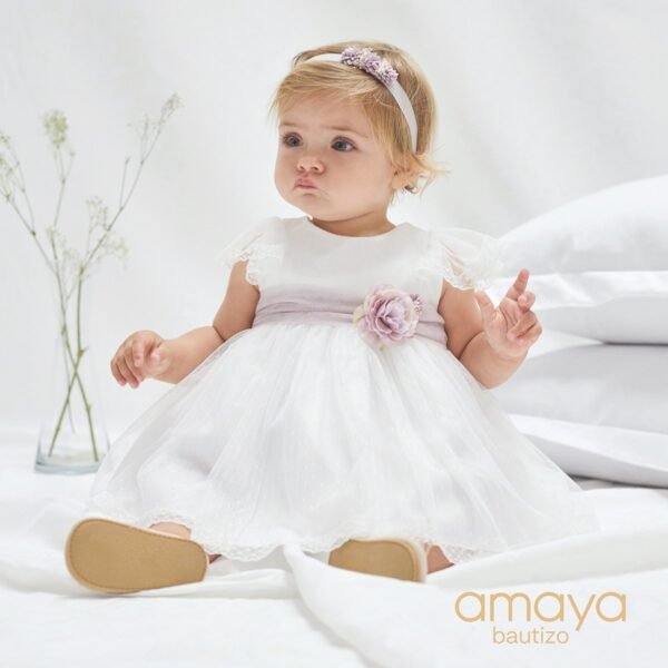 vestido bautizo tul plumeti 582111 Amaya