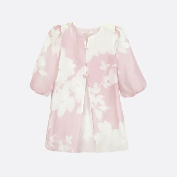 chaqueta estampada organza rosa ceremonia chica Amaya - Imagen 2