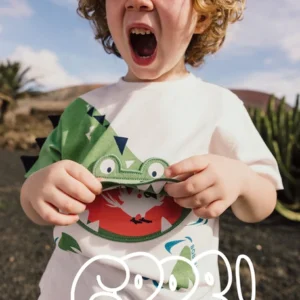 camiseta manga corta cocodrilo mini niño boboli