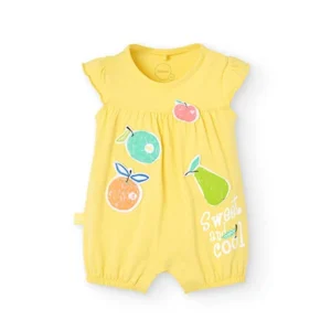 pelele punto amarillo frutas bebé niña boboli