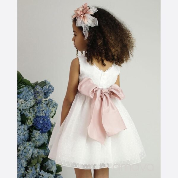 vestido plumeti ceremonia niña Amaya - Imagen 3