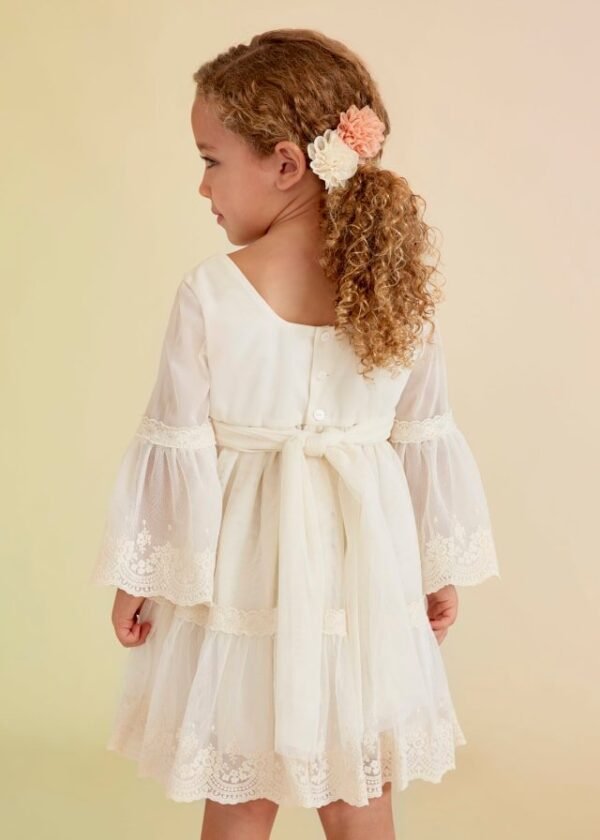 vestido tul bordado puntillas niña ceremonia Abel& Lula - Imagen 2