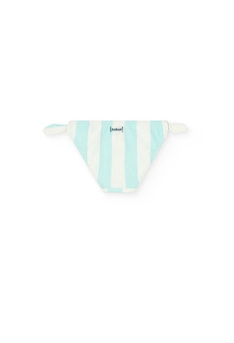 bañador braguita rayas celeste mini niña Boboli - Imagen 2