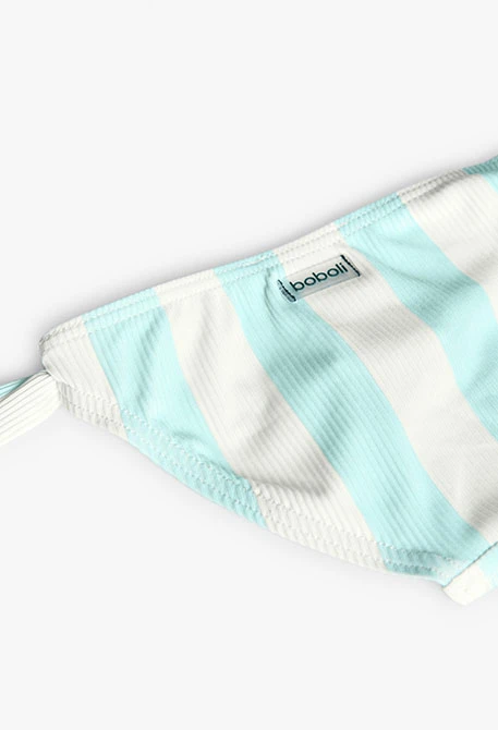 bañador braguita rayas celeste mini niña Boboli - Imagen 4
