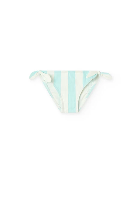 bañador braguita rayas celeste mini niña Boboli