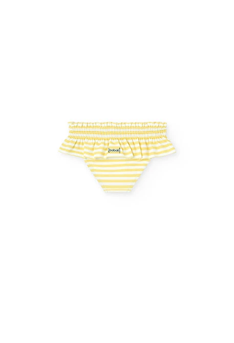 bañador braguita rayas amarillas mini niña boboli - Imagen 2
