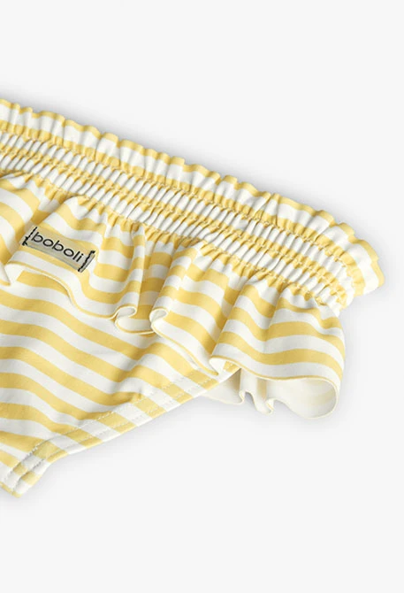 bañador braguita rayas amarillas mini niña boboli - Imagen 4
