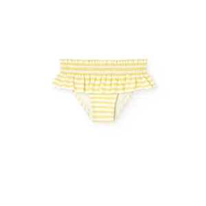 bañador braguita rayas amarillas mini niña boboli