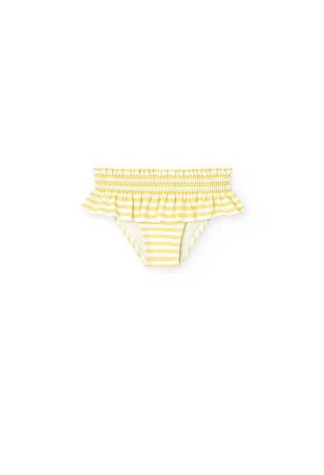 bañador braguita rayas amarillas mini niña boboli