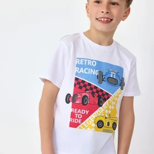 camiseta manga corta coches de carreras bebe niño boboli
