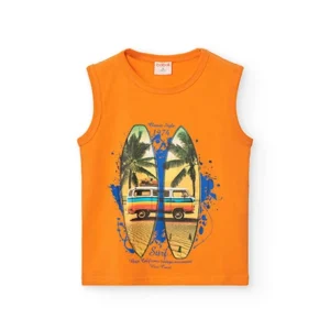 camiseta tirantes naranja chico boboli