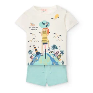 conjunto punto niña en bicicleta mini niña Boboli