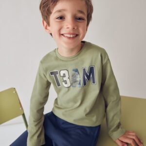 camiseta manga larga letras TEAM mini niño Mayoral