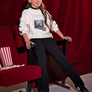 conjunto legging acampanado negro chica Mayoral