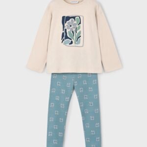 conjunto camiseta y legging estampado mini niña Mayoral
