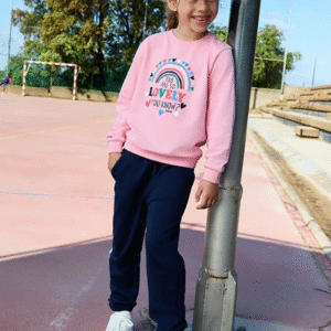 conjunto felpa mini niña rosa bóboli