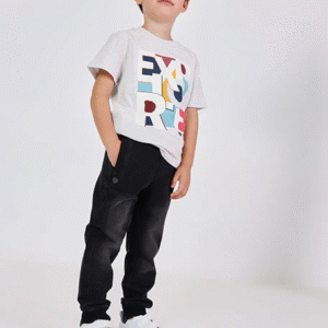 pantalón felpa dénim negro mini niño bóboli