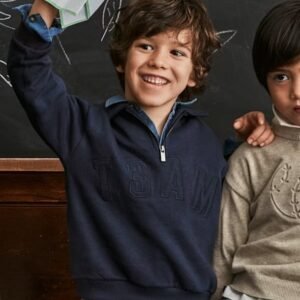 sudadera cuello polo marino mini niño Mayoral