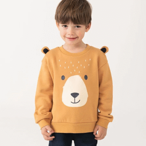 sudadera mostaza oso mini niño bóboli