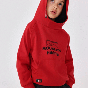 sudadera capucha mountain granate chico boboli