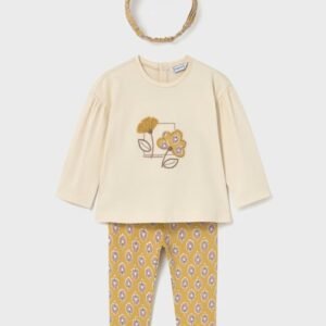 conjunto legging estampado con diadema bebé niña Mayoral