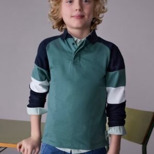 polo m/l bandas verde chico Mayoral