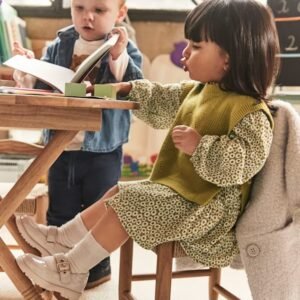 vestido estampado con chaleco bebé niña Mayoral