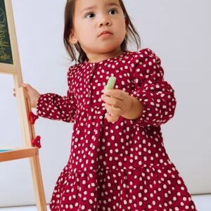vestido punto estampado rojo bebé niña Mayoral