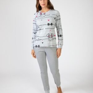 pijama mujer gris estampado Massana