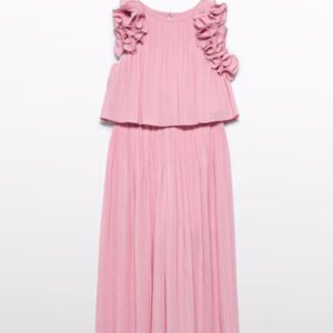 conjunto pantalón gasa plisado rosa niña Abel y Lula