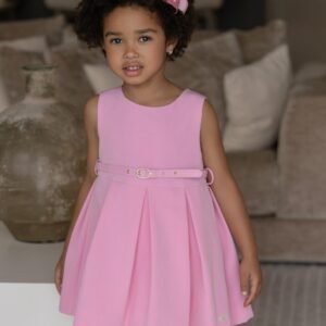 vestido vestir rosa con cinturón niña Miranda