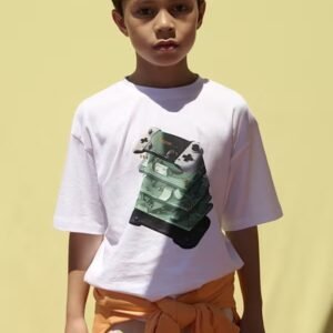 camiseta manga corta blanca con serigrafía chico Mayoral