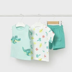 conjunto punto 2 camisetas cocodrilo bebé niño Mayoral