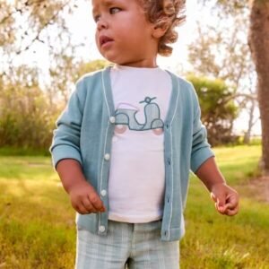 conjunto camiseta vespa y pantalón lino bebé niño Mayoral