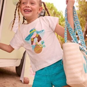 conjunto pantalón corto volantes mini niña Mayoral