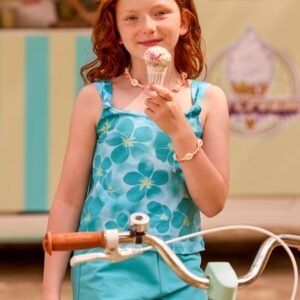 conjunto pantalón corto azul pacifico chica Mayoral