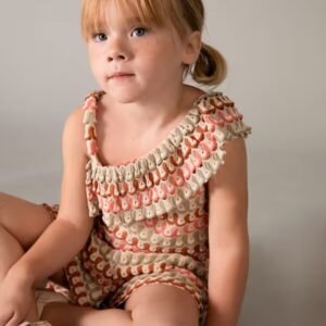 conjunto top asimétrico crochet mini niña Mayoral