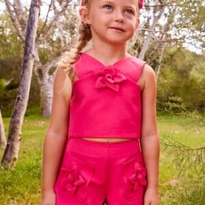 conjunto pantalón fucsia flor mini niña Mayoral