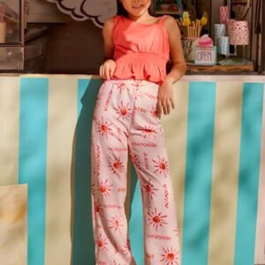conjunto pantalón largo estampado coral chica Mayoral