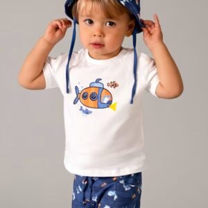 conjunto punto con gorro peces bebe niño Mayoral